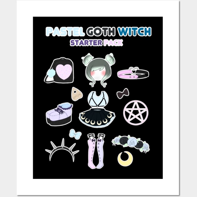 Pastel Goth Witch Wall Art by JuliaWaa